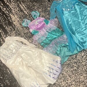 Kids Princess Costumes- 2 Elsa and a mermaid